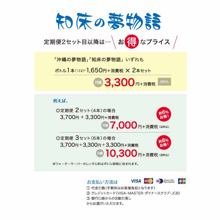 毎月2本単位の定期便
